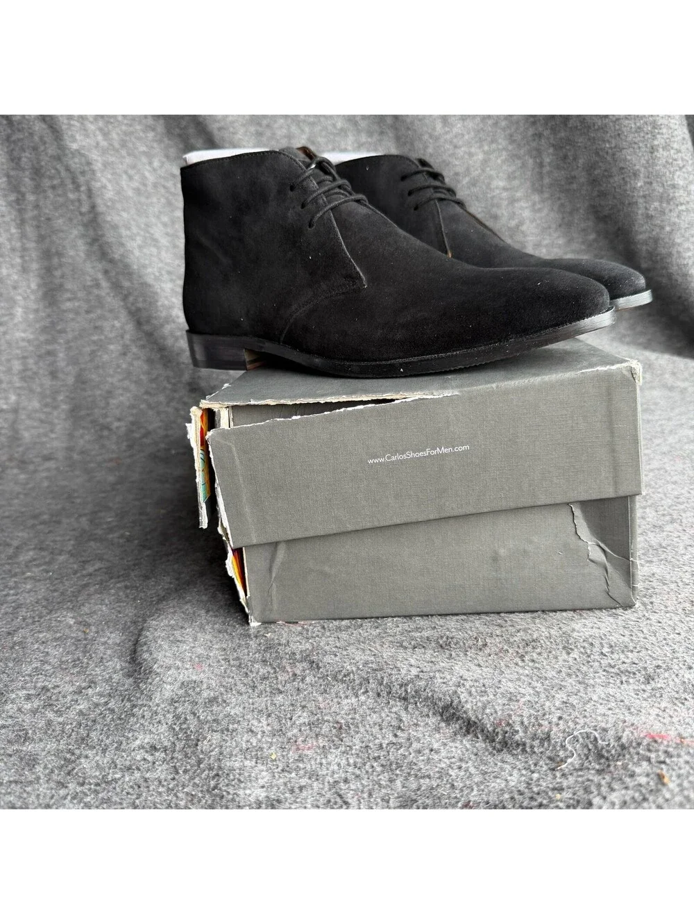 Carlos By Carlos Santana Corazon Chukka Boots Mens Size 9 Black Suede Ankle